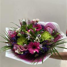 pink and purple hand tied 